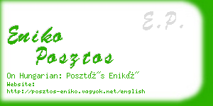 eniko posztos business card